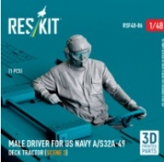 [사전 예약] RSF48-0086 1/48 Male driver for US NAVY A/S32A-49 Deck Tractor (scene 3) (1 pcs) (3D Printed) (1/48)