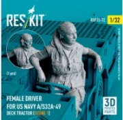 [사전 예약] RSF32-0072 1/32 Female driver for US NAVY A/S32A-49 Deck Tractor (scene 1) (1 pcs) (3D Printed) (1/32)