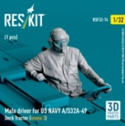 [사전 예약] RSF32-0074 1/32 Male driver for US NAVY A/S32A-49 Deck Tractor (scene 3) (1 pcs) (3D Printed) (1/32)