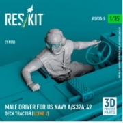 [사전 예약] RSF35-0005 1/35 Male driver for US NAVY A/S32A-49 Deck Tractor (scene 2) (1 pcs) (3D Printed) (1/35)
