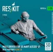 [사전 예약] RSF35-0006 1/35 Male driver for US NAVY A/S32A-49 Deck Tractor (scene 3) (1 pcs) (3D Printed) (1/35)