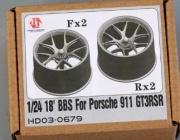HD03-0679 1/24 18' BBS For Porsche 911 GT3 RSR Wheels（3D Print）(Resin+Decals )