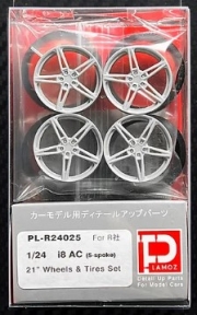 PL-R24025 1/24 BMW i8  AC 5-Spoke  Wheels & Tires Set