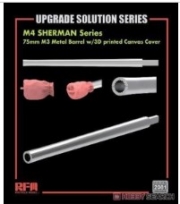 [사전 예약] RM2081 1/35 M3 75mm Metal Gun Barrel w/Canvas Cover for M4A4 Sherman