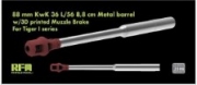 [사전 예약] RM2086 1/35 88mm KwK 36 L/56 8.8cm Metal Barrel w/3D printed Muzzle Brake for Tiger I series