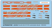24911org 1/24 Porsche 911 GT3 RS customization decal - ORANGE