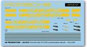 24911ylw 1/24 Porsche 911 GT3 RS customization decal - YELLOW