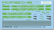 24911lim 1/24 Porsche 911 GT3 RS customization decal - LIME