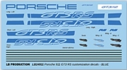 24911blu 1/24 Porsche 911 GT3 RS customization decal - BLUE