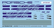 24911idg 1/24 Porsche 911 GT3 RS customization decal - INDIGO