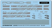 24911svr 1/24 Porsche 911 GT3 RS customization decal - SILVER