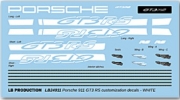 24911wht 1/24 Porsche 911 GT3 RS customization decal - WHITE