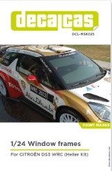 [사전 예약] DCL-MSK025 Masks for 1/24 Citroen DS3 WRC - Window frames masks