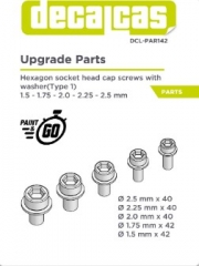 DCL-PAR142 Fasteners: Hexagon socket head cap screws with washer - type 1 - 1.5 - 2.5 mm (40+40+40+42+42 units/each)