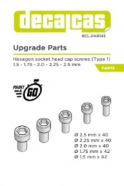 DCL-PAR143 Fasteners: Hexagon socket head cap screws - type 1 - 1.5 - 2.5 mm (40+40+40+42+42 units/each)