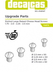 [사전 예약] DCL-PAR147 Fasteners: Slotted large raised cheese head screws 1.75 - 2.5 mm (50+50+50+50 units/each)