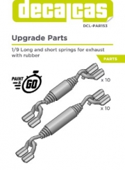 [사전 예약] DCL-PAR153 Detail for 1/9 scale models: Long and short springs for exhausts with rubber (10+10 units