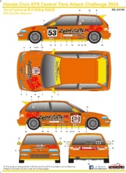[사전 예약] SK24196 1/24 Honda Civic EF9 Central Time Attack Challenge 2024 Zero Fighter for Beemax