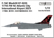 [사전 예약] FD72035 1/72 F-16C Block30 87-0225177th FW NJ Atlantic City International Airport 2023
