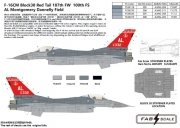 [사전 예약] FD48036 1/48 F-16CM Block30 Red Tail 187th FW  100th FSAL Montgomery Dannelly Field 2023
