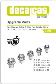 [사전 예약] DCL-PAR157 Fasteners: Hexagonal flange bolt drilled 1.5 - 2.5 mm (48+48+48+48+48 units/each)