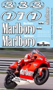 [사전 예약] TBD910 1/6 Decals Yamaha YZR500 2001 Max Biaggi Carlos Checa TB Decal TBD910