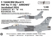 [사전 예약] FD48042 1/48 F-16AM/BM Block15  PAF No 11 SQ ARROWS Jacobabad 2024 Mig/Sukhoi Killer
