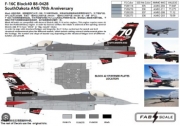 [사전 예약] FD72051 1/72 F-16C Block 40 88-0428  South Dakota ANG 70th Anniversary （Photo-etched Parts Included）