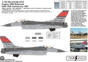 [사전 예약] FD72052 1/72 F-16C Block 30 86-0216  Virginia ANG Richmond USAF 50th Anniversary 1997