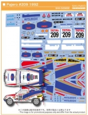 SHK-D298SE 1/24 Mitsubishi Pajero '92 Paris Le Cap Winner for Tamiya