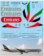 [사전 예약] TBD1033 1/144 Water Decals Emirates livery For Boeing 777-300 Decal TBD1033