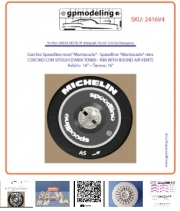 [사전 예약] 2416V4 1/24 Montecarlo Speedline Tires from 16 inch Tarmac with round holes Lancia Delta 16V kit for Hasegawa