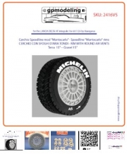 [사전 예약] 2416V5 1/24 Montecarlo Speedline Tires from 15 inch Gravel with round holes Lancia Delta 16V kit for Hasegawa