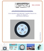 [사전 예약] 2416V6 1/24 Speedline 15 inch Flat Star rim with Asphalt tire Lancia Delta 16V kit for Hasegawa