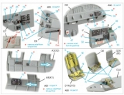 [사전 예약] QD48542 1/48 Boeing B-17F 3D-Printed & coloured Interior on decal paper (HK models, Eduard)
