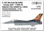 [사전 예약] FD72061 1/72 F-16C Block40 USAF Jersey Jerk 119th FS  Atlantic City ANGB N.J. 2025（Photo-etched Parts Included)