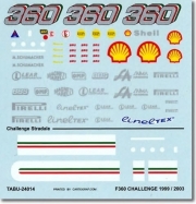 [사전 예약] TABU-24014 1/24 Ferrari F360 Challenge 1999 (MS Test) 2003 Geneve Show 페라리 챌린지 프라모델 데칼