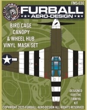 [사전 예약] FURFMS-030 1/48 P-51B Vinyl Mask Set for the Tamiya Kit
