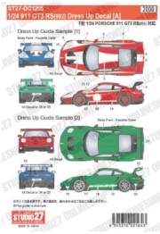 ST27-DC1255 1/24 911 GT3 RS (992) Dress Up Decal [A] for TAMIYA
