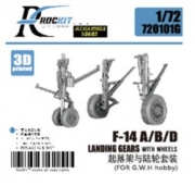 [사전 예약] 720101G 1/72 F-14A/B/D Tomcat landing gear with wheels（for GWH hobby）