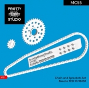 [사전 예약] MC55 1/12 Tamiya Bimota TESI 1D 906SR Detail-up Chain and Sprockets set
