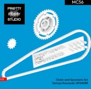 [사전 예약] MC56 1/12 Tamiya Kawasaki GPZ400R Detail-up Chain and Sprockets set