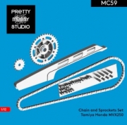 [사전 예약] MC59 1/12 Tamiya Honda MVX250 Detail-up Chain and Sprockets set