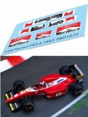 [사전 예약] TBD1072 1/24 Decals for Ferrari F93 A 1993 Berger (Missing Decals) Decal TBD1072