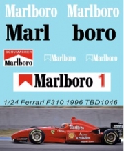 [사전 예약] TBD1046 1/24 Missing Sponsor Water Decals for Ferrari F310 1996 Decal TBD1046
