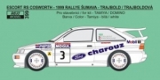 [사전 예약] REJ0399 1/24 Decal &ndash; Escort RS Cosworth - Rallye &Scaron;umava 1999 - Trajbold / Trajboldov&aacute; 1/24 for Tamiya / Domino kits