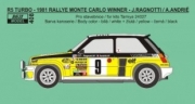 [사전 예약] REJ0408 1/24 Transkit &ndash; Renault 5 Turbo - 1981 Monte Carlo / RAC - Ragnotti 1/24 for Tamiya kit