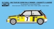 [사전 예약] REJ0409 1/24 Transkit &ndash; Renault 5 Turbo - 1982 Tour de Corse - Ragnotti 1/24 for Tamiya kit