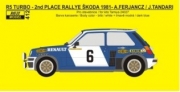 [사전 예약] REJ0412 1/24 Transkit &ndash; Renault 5 Turbo - 1981 / 1982 Rallye &Scaron;koda - Ferj&aacute;ncz / Tandari 1/24 for Tamiya kit