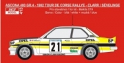 [사전 예약] REJ0413 1/24 Decal &ndash; Opel Ascona 400 - 1982 Tour de Corse - Clarr / S&eacute;velinge 1/24 for Belkits kit